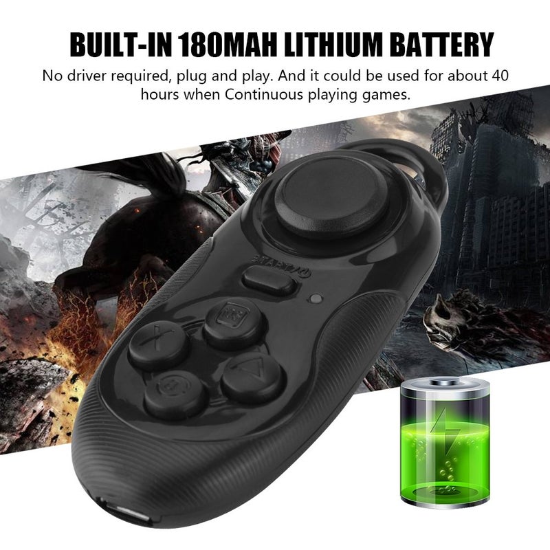 ZERONE Wireless Gamepad Remote Controller - Selfie Camera Shutter, Mouse, 3D VR Glasses Remote Control Compatible With IOS Android PC TV Box (Black) - Image 3